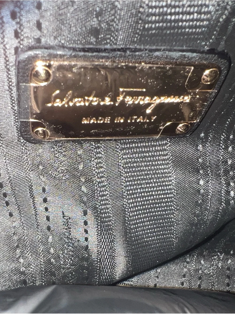 Black Leather Satchel with Gold Hardware